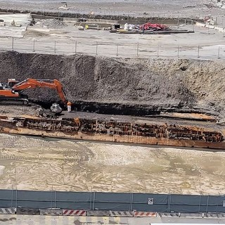 Cantiere del Waterfront, scoperto il relitto di una nave