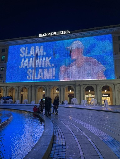 Tennis, il palazzo della Regione celebra la vittoria storica di Jannik Sinner