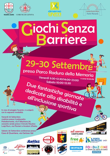 'Giochi senza barriere' venerdì e sabato alla Radura della Memoria due giornate di eventi e spettacoli dedicati agli studenti disabili