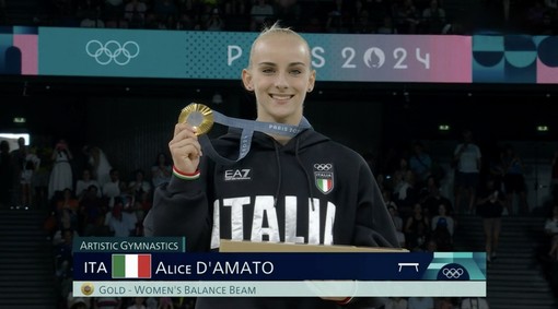 Alice D'Amato è medaglia a d'oro alle Olimpiadi