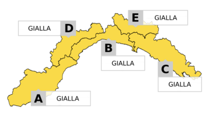 Maltempo in Liguria, prolungata fino alle 18 l’allerta gialla