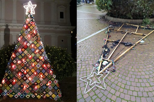 Pegli, l’albero di Natale dell’Immacolata ripristinato a tempo di record