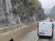 Maltempo, allagamenti in A7: l’autostrada come un fiume (Video)