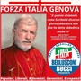 Il 'santino' di Forza Italia con Marco Bucci in versione Giuseppe Garibaldi