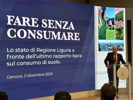 Liguria regione con il minor consumo di suolo in Italia, Bucci: “Non siamo quelli dello ‘zero cemento’, ma degli interventi necessari”