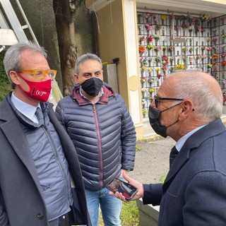 Cimitero di Nervi, sopralluogo di Rosso, Balleari e Vacalebre