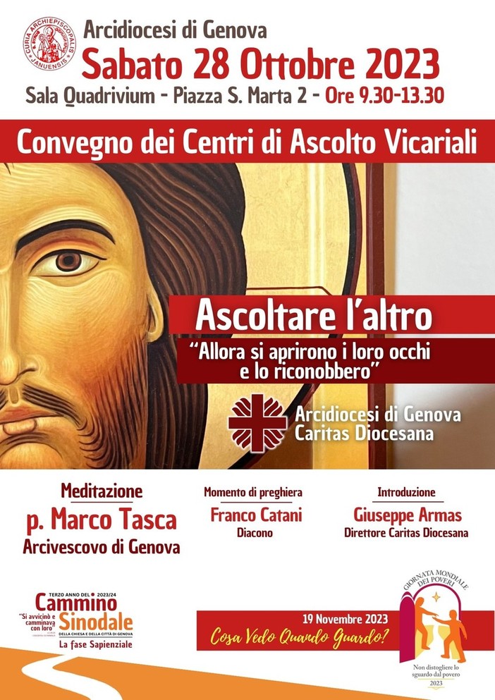 &quot;Ascoltare l'altro. Allora si aprirono i loro occhi e lo riconobbero&quot;, il convegno sabato alla Sala Quadrivium