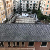 Il cantiere all'ex cinema Eden di Pegli