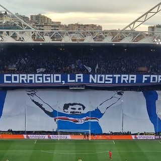 La coreografia della Sud per Gianluca Vialli