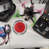 Il drone sequestrato dalla Polizia Locale