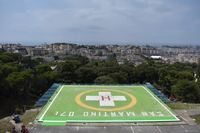 Ospedale San Martino, conclusi i lavori di risistemazione dell’elisuperficie