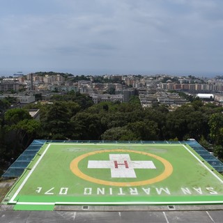 Ospedale San Martino, conclusi i lavori di risistemazione dell’elisuperficie