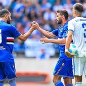 Coda e Borini: prove d'intesa (foto dalla pagina Facebook U.C. Sampdoria)