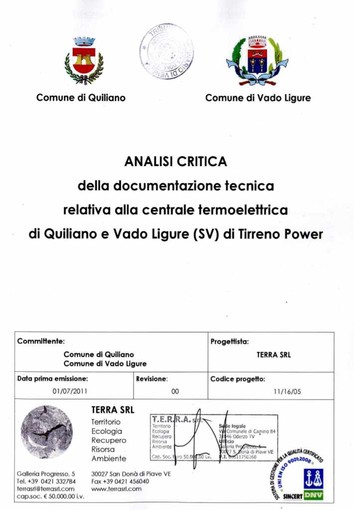 Tirreno Power: il Documento che mancava (seconda parte)