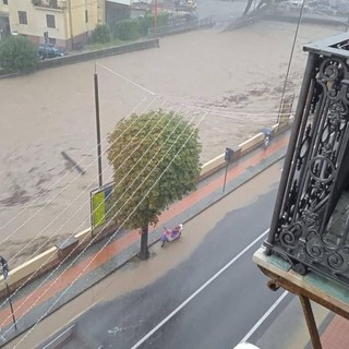 Il torrente esondato a Recco