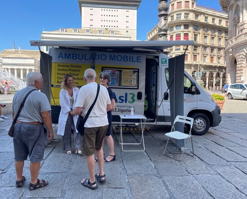 Estate sicura 2023, in piazza De Ferrari l’Ambulatorio mobile Asl3