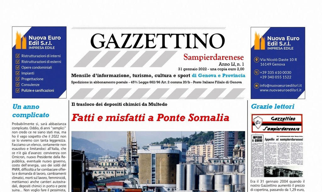 Il Gazzettino Sampierdarenese compie 50 anni. La sua storia