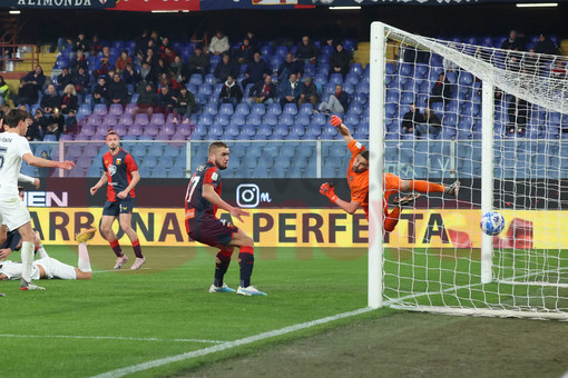 Il primo gol del match siglato da Dragusin (foto di Gabriele Siri)