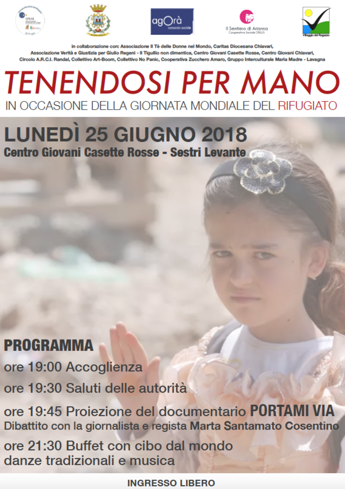 &quot;Tenendosi per mano&quot;: a Sestri Levante l'evento per rifugiati