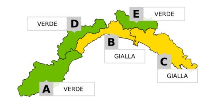 Maltempo: allerta gialla da Noli a Portofino