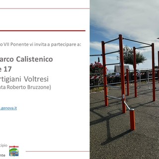 Voltri, il 7 luglio l'inaugurazione del Parco Calistenicp