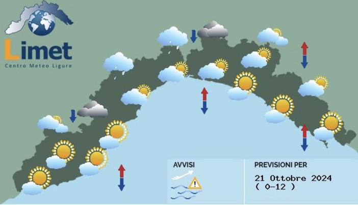 Meteo: possibili piogge sulle alture al mattino, nel pomeriggio torna il sereno