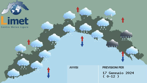 Meteo, giornata piovosa su tutta la Liguria