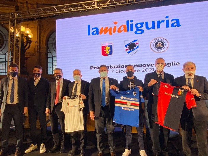 Il marchio 'LaMiaLiguria' anche in Serie B sulle maglie di Genoa e Entella