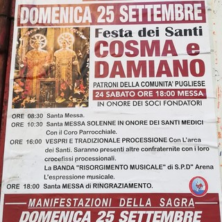 Tornano la fiera e la processione per i Santi Cosma e Damiano a Sampierdarena