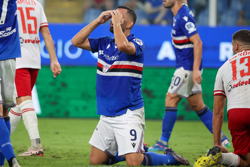 Alla Samp non è bastato il gol di Coda, alla fine a festeggiare è stata la Salernitana (foto di Gabriele Siri)