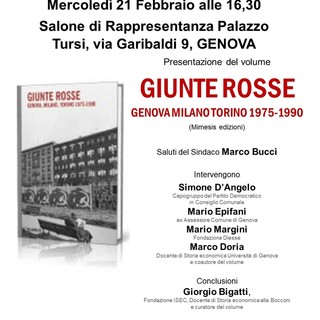 Ci sarà anche il sindaco Marco Bucci a presentare il libro sulle 'Giunte Rosse' genovesi