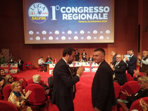 Salvini a Genova, la Lega torna a eleggere il suo segretario regionale: Edoardo Rixi