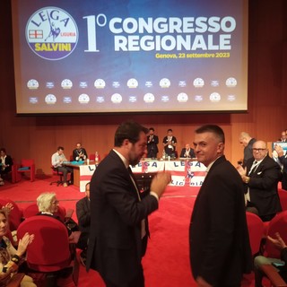 Salvini a Genova, la Lega torna a eleggere il suo segretario regionale: Edoardo Rixi