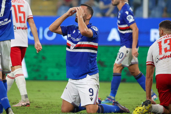 Alla Samp non è bastato il gol di Coda, alla fine a festeggiare è stata la Salernitana (foto di Gabriele Siri)