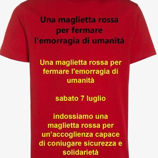 Magliette rosse: l'appello di Libera per sabato 7 luglio