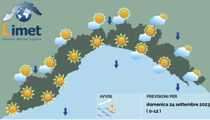 Meteo, ritorna il bel tempo nei prossimi giorni sulla Liguria