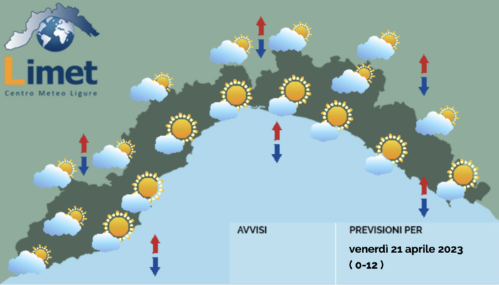 Meteo, ancora nubi Liguria. Qualche locale piovasco nell'entroterra