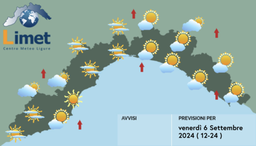 Meteo: un venerdì all'insegna del cielo nuvoloso, temperature massime in aumento