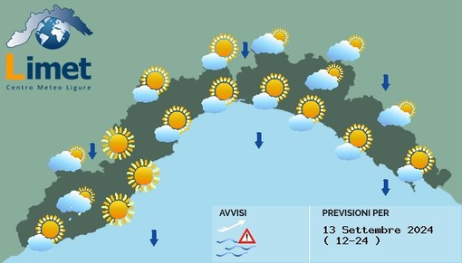 Meteo: un venerdì con poche nubi, vento forte e temperature in discesa