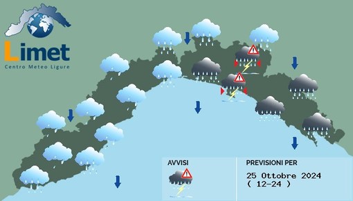 Meteo: torna il maltempo, nel pomeriggio temporali intensi su Genova e il Levante con possibili criticità