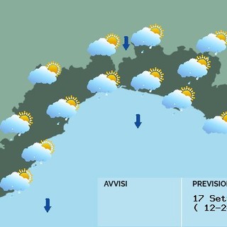 Meteo: cieli sereni al mattino, nel pomeriggio rovesci sparsi a partire da Levante