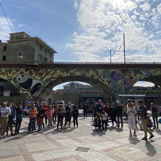 Rivarolo, un murales per il cambiamento climatico e per la riqualificazione del territorio (Foto e Video)