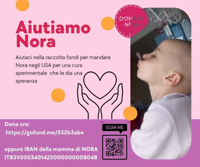 La velocissima corsa di solidarietà per Nora: raggiunto il target di 300mila euro