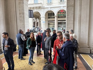 Le immagini della presentazione in piazza De Ferrari