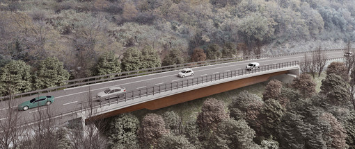 Nella foto: il rendering del futuro viadotto Madonna del Monte