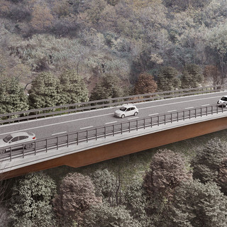 Nella foto: il rendering del futuro viadotto Madonna del Monte