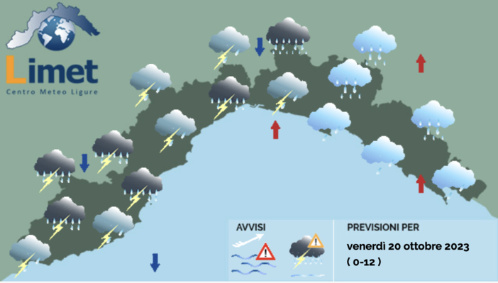 Meteo, la Liguria si sveglia ancora con piogge e temporali