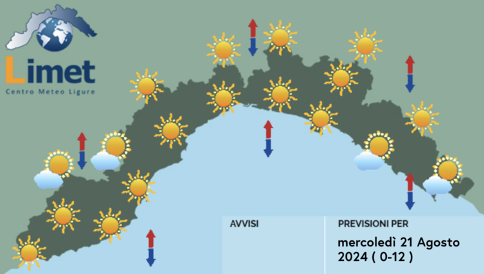 Meteo, condizioni di tempo stabile e temperature oltre la media sulla Liguria