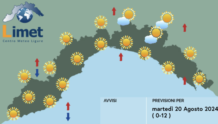 Meteo, netto miglioramento delle condizioni atmosferiche su tutta la Liguria