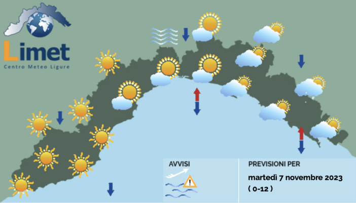 Meteo: ancora nuvole nel levante ligure, giornata soleggiata altrove